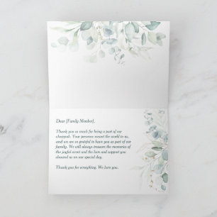 Invitation Mariage juif Todah Raba Hébreu Eucalyptus Merci