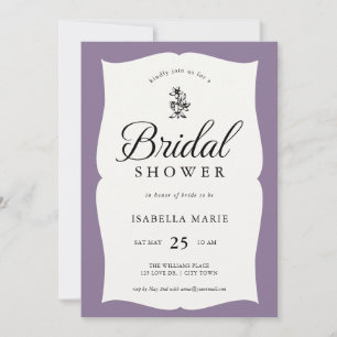 Invitation Mariage Lavande Classique Régence