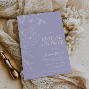 Invitation Mariage Lavande Vintage Shower
