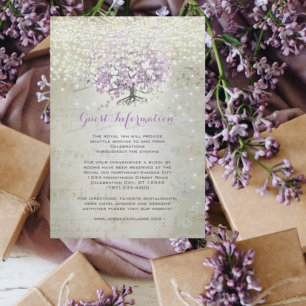 Invitation Mariage Lavender Fairytale Lumières et étoiles