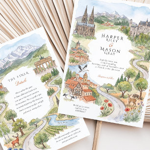 Invitation Mariage Lieux Remarquables d'Allemagne