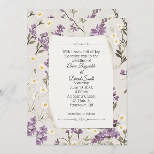 Invitation Mariage Lilacs Design