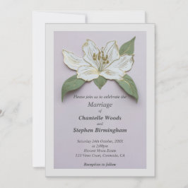 Invitation Mariage Lily blanche