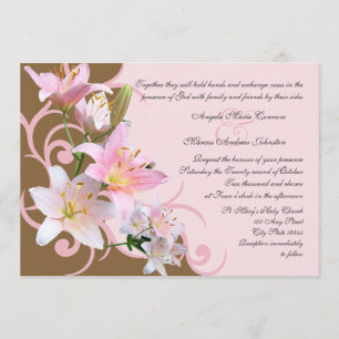 Invitation Mariage Lily rose et Brown