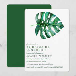 Invitation Mariage Luncheon Demoiselles d'Honneur Monstera Tr