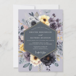 Invitation Mariage Lyrique au Citron et Charbon