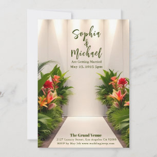 Invitation Mariage Magazine Couverture Tropical