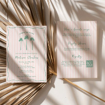 Mariage Main-Dessinée Palm Springs Rose Vert