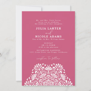 Invitation Mariage mandala arc-en-ciel vibrant de la fiesta m