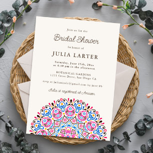 Invitation Mariage Mandala Art Déco Orné Classique Shower de