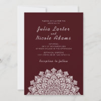 Mariage Mandala Croissant de Lune Radieux et Aérie
