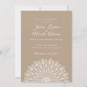 Invitation Mariage Mandala d'Herbe de Pampas Seche à Plume Do