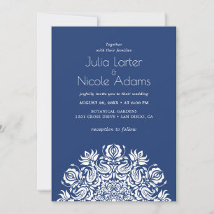 Invitation Mariage Mandala Fleurs de Lotus Oiseaux Cygne Chuc
