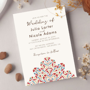 Invitation Mariage Mandala Fleurs de Printemps