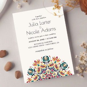Invitation Mariage Mandala Floral de la Source Murmurante
