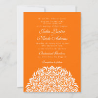 Mariage Mandala Floral Fantaisiste Orange Clair