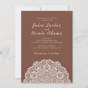Invitation Mariage Mandala Ordonné Joyau Persan