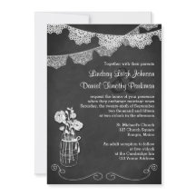 Mariage | Mason Jar, Lace Bunting | Tableau de bor