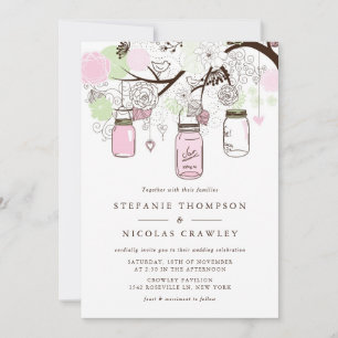 Invitation Mariage Mason Jars