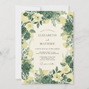 Invitation Mariage méditerranéen jaune éblouissant