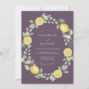 Invitation Mariage Méditerranéen Zesty au Pruneau