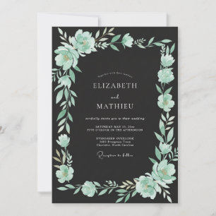 Invitation Mariage Menthe Eucalyptus Fleur de Mer