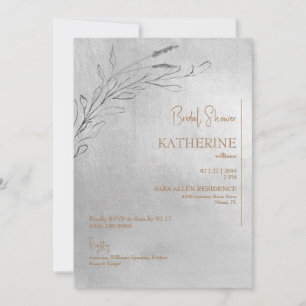 Invitation Mariage Métal Argent et Or