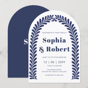 Invitation Mariage mexicain Blue Talavera