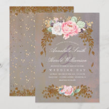 Mariage mi-été Floral Violet Blush Gold Sage