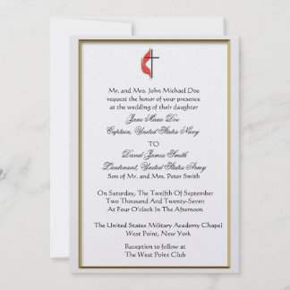Invitation Mariage Militaire Méthodiste