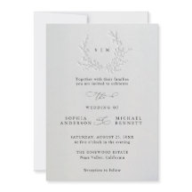 Mariage minimal en coton avec débossage aveugle fa
