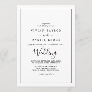 Invitation Mariage minimaliste
