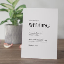 Mariage minimaliste Art déco moderne