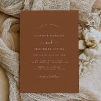 Mariage minimaliste brûlé orange