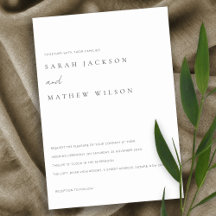 Mariage minimaliste de typographie noir et blanc