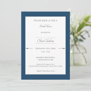 Invitation Mariage Minimaliste Flèches Baby Shower   Bleu de 