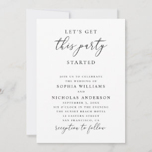 Invitation Mariage Minimaliste Mettons l'ambiance