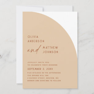 Invitation Mariage Minimaliste Moderne   Arche de Sable Pêche