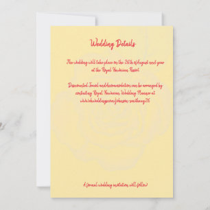 Invitation Mariage minimaliste moderne avec rose de la paix p