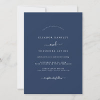 Mariage Minimaliste Moderne Bleu Nuit
