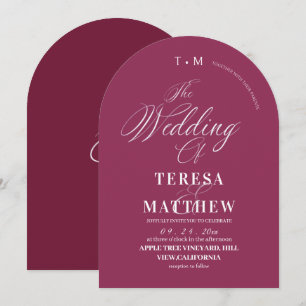Invitation Mariage Minimaliste Moderne Classique Rose