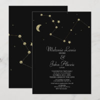 Mariage minimaliste moderne constellation feuille