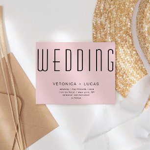 Invitation Mariage minimaliste moderne de flush de script