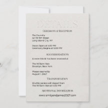 Mariage Minimaliste Moderne Encart DETAILS