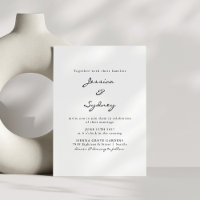 Mariage minimaliste moderne noir et blanc