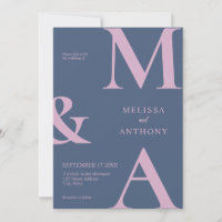 Mariage minimaliste moderne violet rose