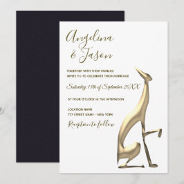 Invitation Mariage minimaliste noir blanc