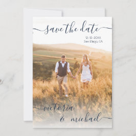Invitation Mariage minimaliste Photo Enregistrer la date Invi