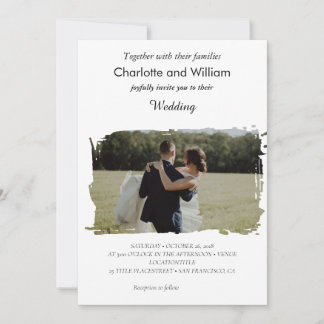 Invitation Mariage minimaliste simple