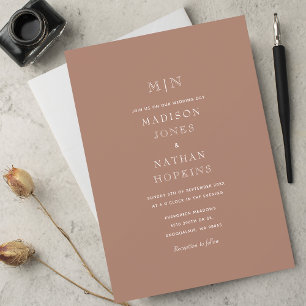 Invitation Mariage Mocha Tan Mini
